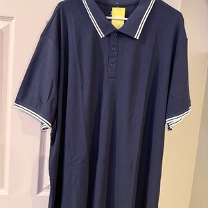 Target Navy Polo with White Trim